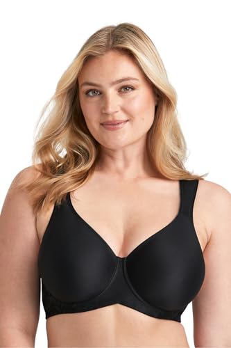 Miss Mary of Sweden - Leichter Nahtloser BH mit Bügel, Spitze, atmungsaktivem Stoff und hohem 100F Schwarz von Miss Mary of Sweden