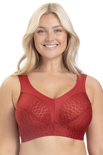 Miss Mary of Sweden Lovely Jacquard bügelloser BH mit hochgeschnittenem Dekolleté 85G Rot von Miss Mary of Sweden