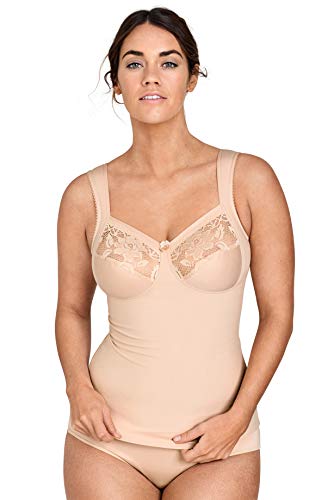 Miss Mary of Sweden Lovely Lace Hemdchen mit eingenähtem BH 80E Beige von Miss Mary of Sweden