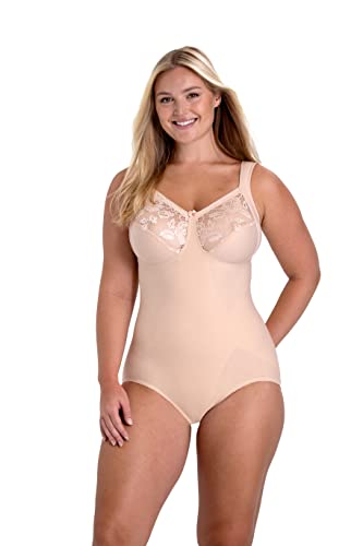 Miss Mary of Sweden Lovely Lace Shaping, bügelloser, formender Baumwoll-Body 105F Beige von Miss Mary of Sweden
