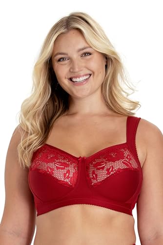 Miss Mary of Sweden Lovely Lace bügelloser Komfort-BH aus Baumwolle 85H Rot Miss Mary of Sweden Lovely Lace bügelloser Komfort-BH aus Baumwolle 85H Rot von Miss Mary of Sweden