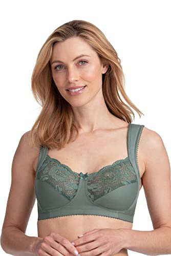 Miss Mary of Sweden Lovely Lace bügelloser Vollschalen-BH aus Baumwolle 100C Grün von Miss Mary of Sweden