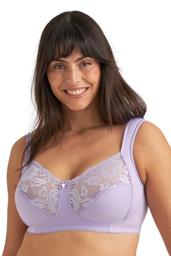 Miss Mary of Sweden Lovely Lace bügelloser Vollschalen-BH aus Baumwolle 95F Lavendel von Miss Mary of Sweden