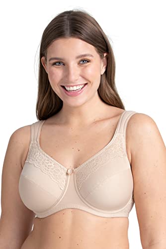 Miss Mary of Sweden Minimizer Bügel-BH Cotton Now Flatcup 100C Beige von Miss Mary of Sweden