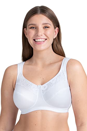 Miss Mary of Sweden Nicht-wattierter bügelloser Minimizer BH Cotton Now Flache Schalen 80F Weiss von Miss Mary of Sweden