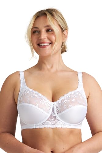 Miss Mary of Sweden Rose romantischer Bügel-BH mit seitlicher Unterstützung 90C Weiss von Miss Mary of Sweden
