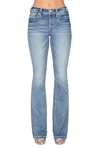 Miss Me - - Bootcut-Jeans mit mittelhohem Bund für Damen, Kolorit Medium Blue, Größe: 25W von Miss Me