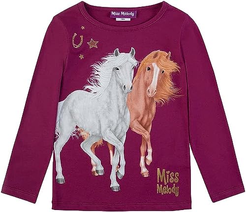 Miss Melody Langarmshirt mit 2 Pferden 76043 (Bordeaux/152) von Miss Melody