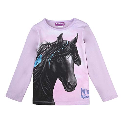 Miss Melody Mädchen T-Shirt, Langarmshirt, violett, Größe 116, 6 Jahre von Miss Melody