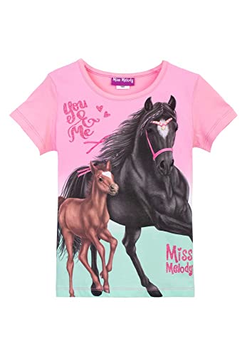 Miss Melody Mädchen T-Shirt 76026 rosa, Größe 128, 8 Jahre von Miss Melody