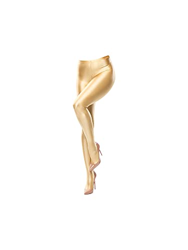 Miss O. Ouvert Strumpfhose blickdicht, glänzend mit offenem Schritt (Gold, l) von Miss O