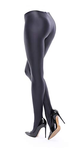Miss O. Strumpfhose blickdicht und glänzend - sehr hochwertig & Exclusiv (M, Schwarz) von Miss O.