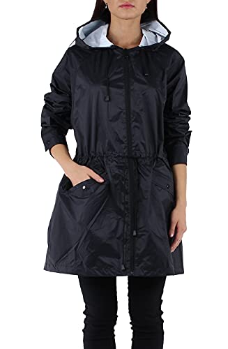 Windjacke mit Kapuze, wasserdichte Regenjacke Gr. 38, Schwarz von Miss Rouge