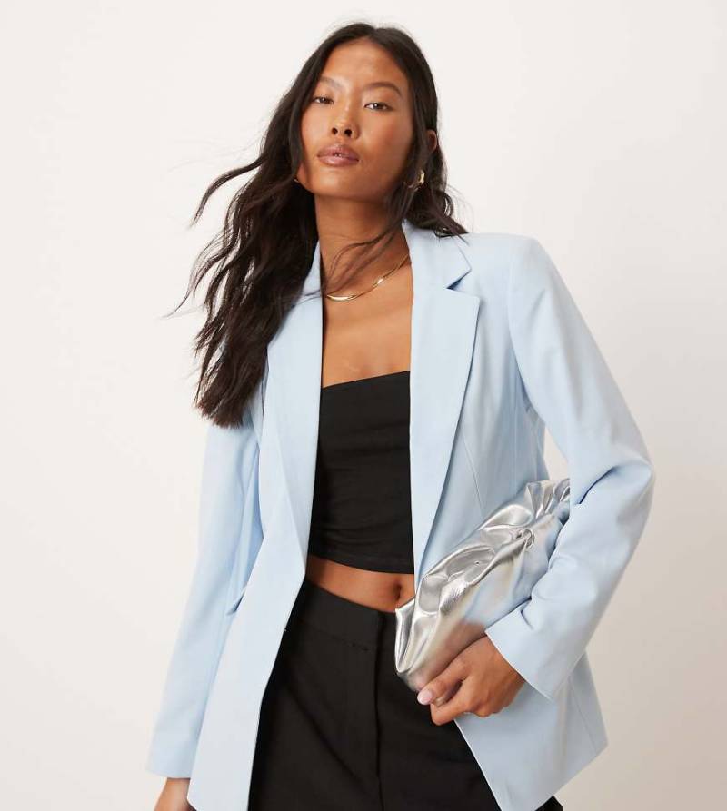 Miss Selfridge Petite - Basic-Blazer in Pastellblau von Miss Selfridge Petite