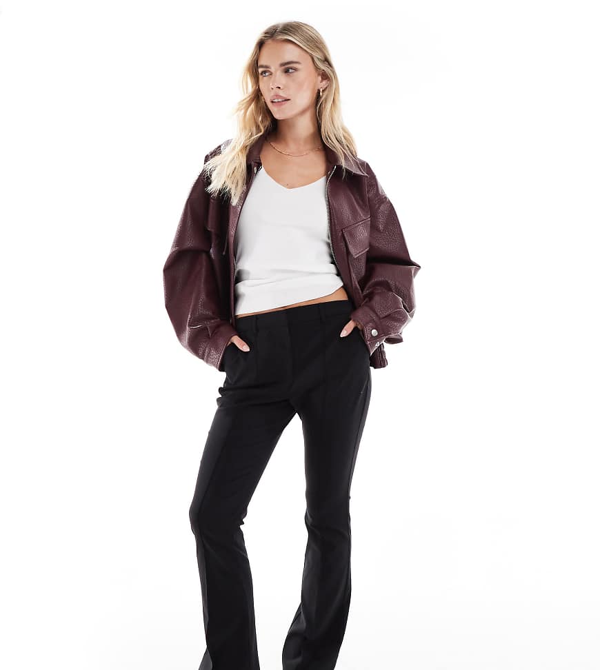 Miss Selfridge Petite - Elegante Hose aus Bengaline in Schwarz, Kombiteil von Miss Selfridge Petite