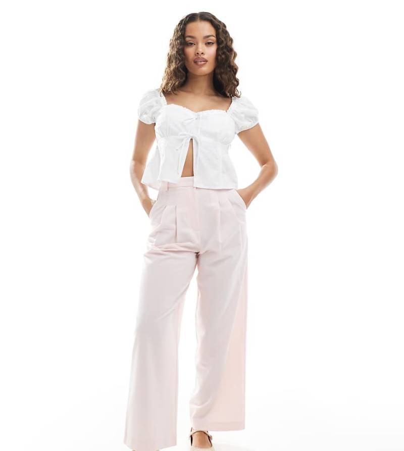 Miss Selfridge Petite - Elegante Hose mit weitem Schnitt in Rosa von Miss Selfridge Petite