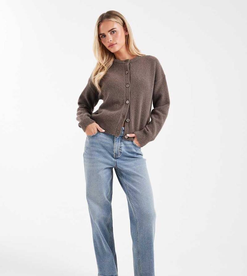 Miss Selfridge Petite - Jeans in mittlerer Waschung mit geradem Schnitt-Blau von Miss Selfridge Petite