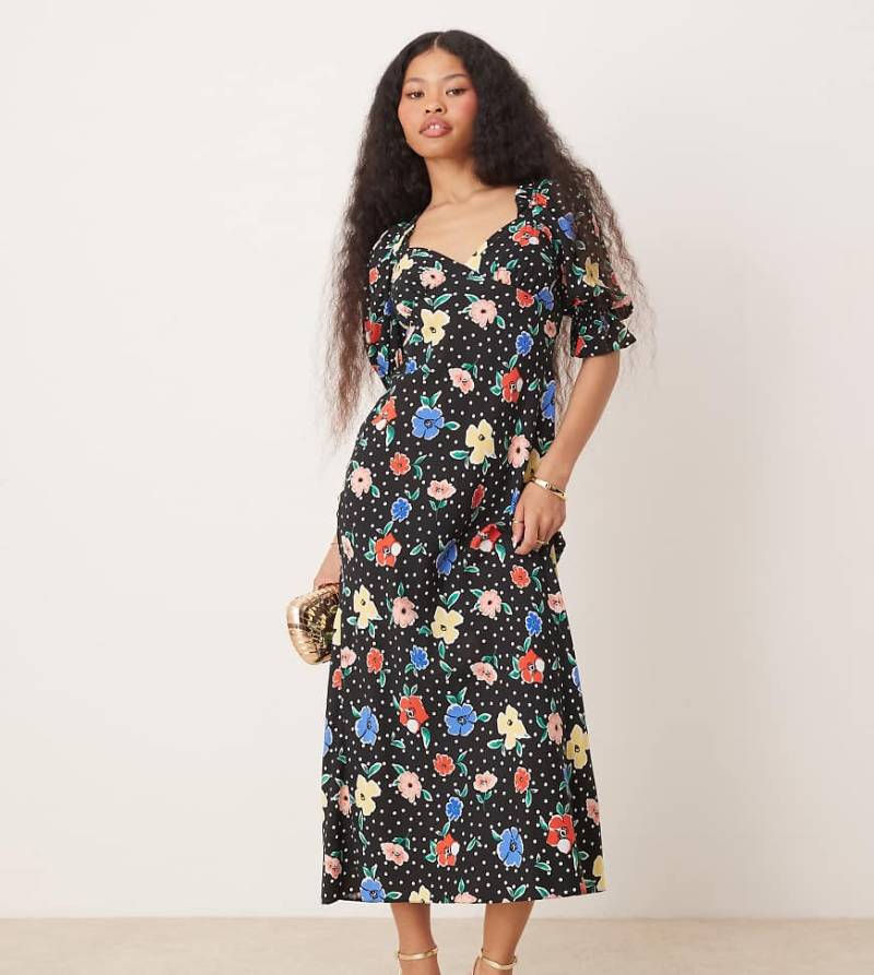 Miss Selfridge Petite - Midi-Freizeitkleid mit Blumenmuster-Bunt Miss Selfridge Petite - Midi-Freizeitkleid mit Blumenmuster-Bunt von Miss Selfridge Petite