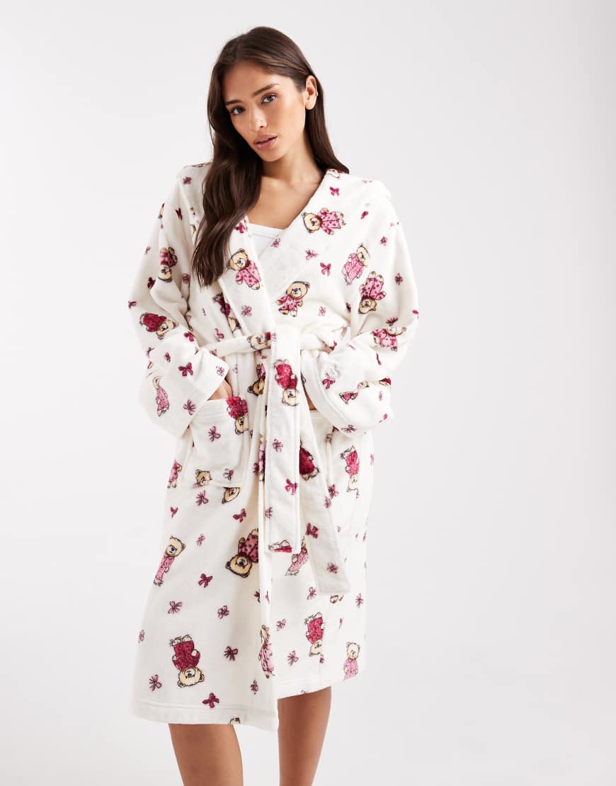 Miss Selfridge - Bademantelmantel mit Teddybär-Print-Bunt von Miss Selfridge
