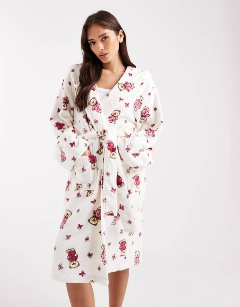 Miss Selfridge - Bademantelmantel mit Teddybär-Print-Bunt von Miss Selfridge