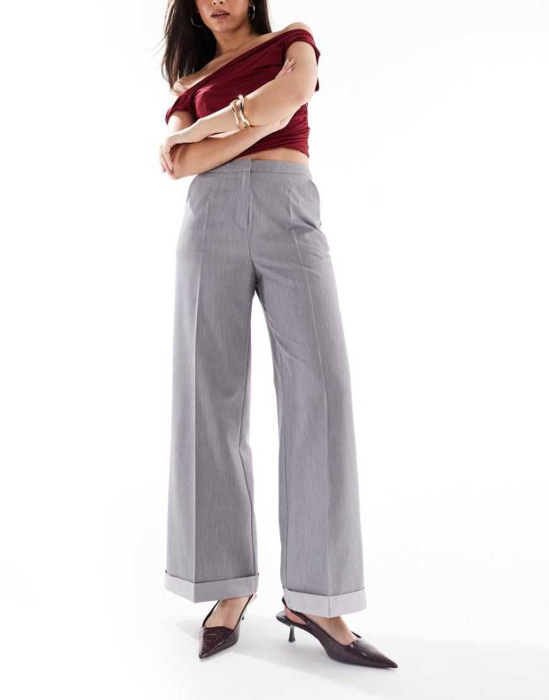 Miss Selfridge - Elegante Hose in Grau mit weitem Bein von Miss Selfridge