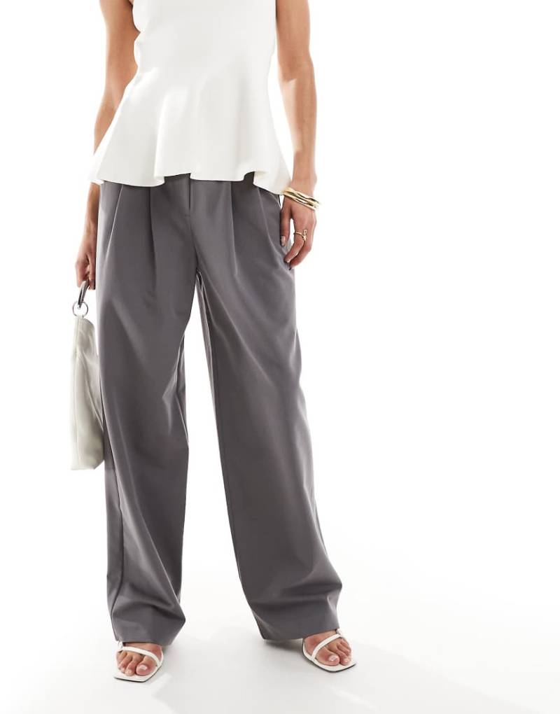 Miss Selfridge - Elegante Hose in Grau mit weitem Schnitt von Miss Selfridge