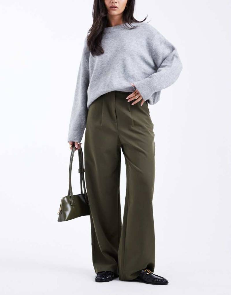 Miss Selfridge - Elegante Hose in Oliv mit weitem Schnitt-Blau von Miss Selfridge