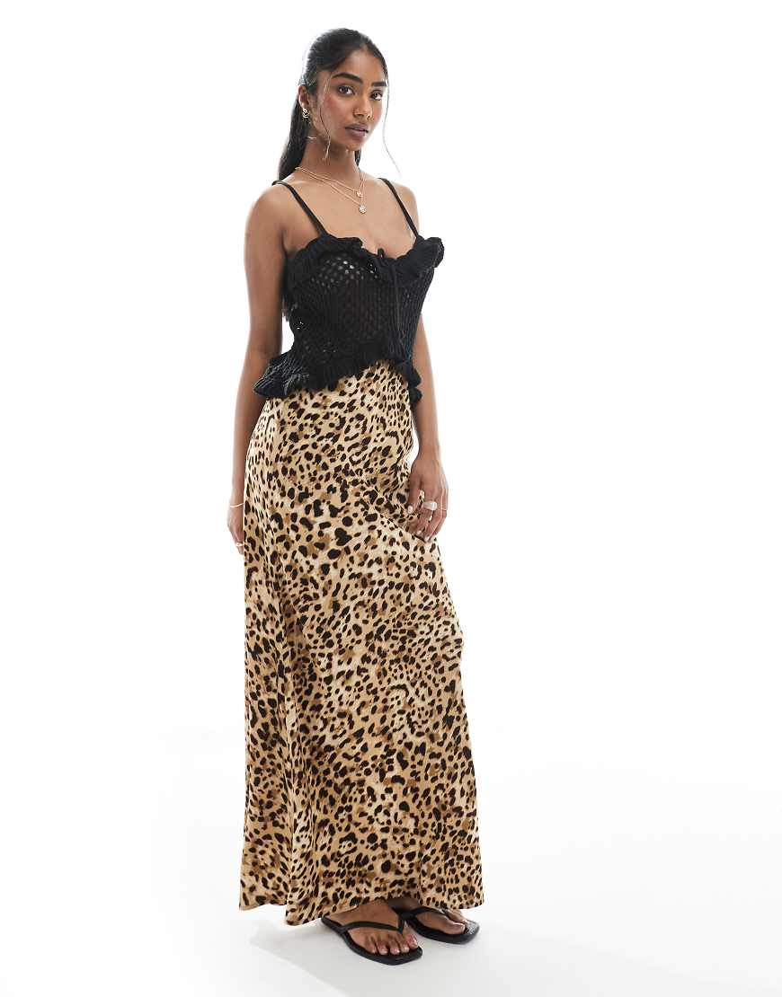 Miss Selfridge - Gesponnener Maxirock mit Animal-Print-Bunt Miss Selfridge - Gesponnener Maxirock mit Animal-Print-Bunt von Miss Selfridge