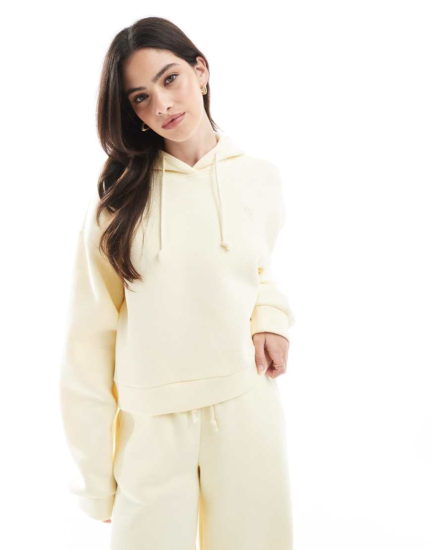 Miss Selfridge - Kapuzenpullover in Buttergelb aus Sweatshirt-Stoff mit überschnittenen Schultern, Kombiteil-Neutral von Miss Selfridge