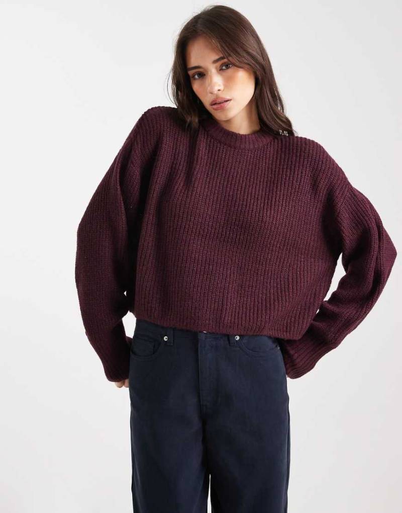 Miss Selfridge - Lockerer Strickpullover in Pflaume-Lila von Miss Selfridge