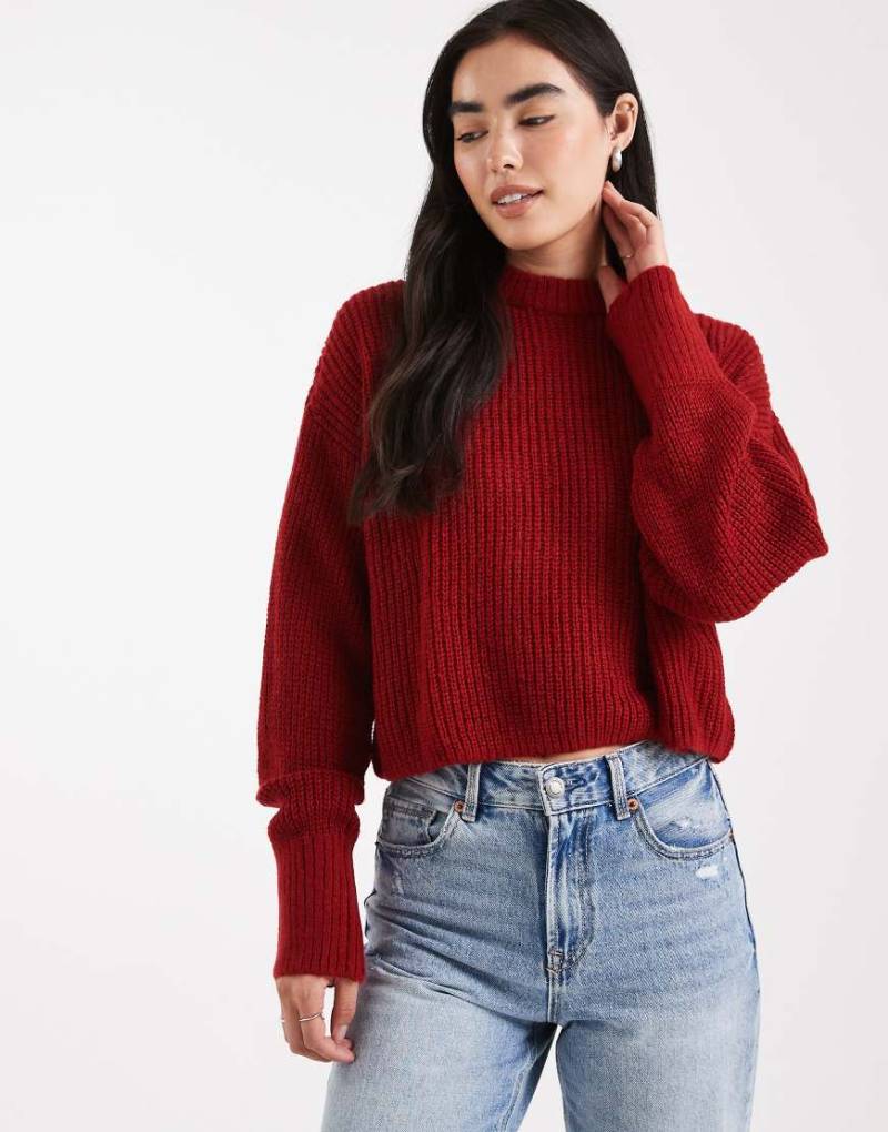 Miss Selfridge - Lockerer Strickpullover in Rot von Miss Selfridge