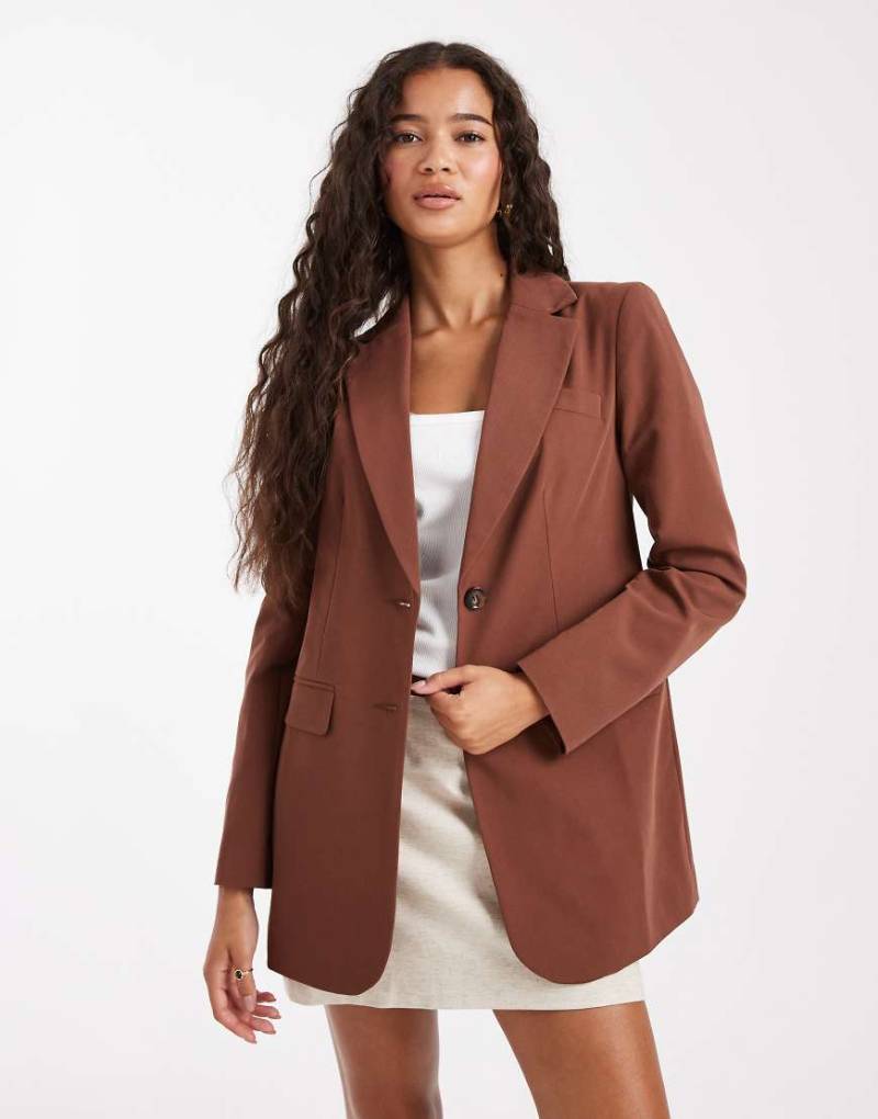 Miss Selfridge - Oversize-Blazer in Braun-Neutral von Miss Selfridge