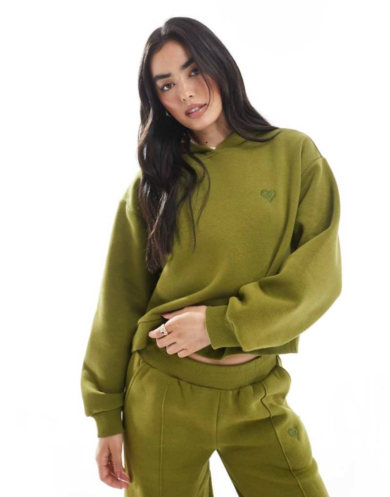 Miss Selfridge - Oversize-Kapuzenpullover in Olivgrün, Kombiteil von Miss Selfridge
