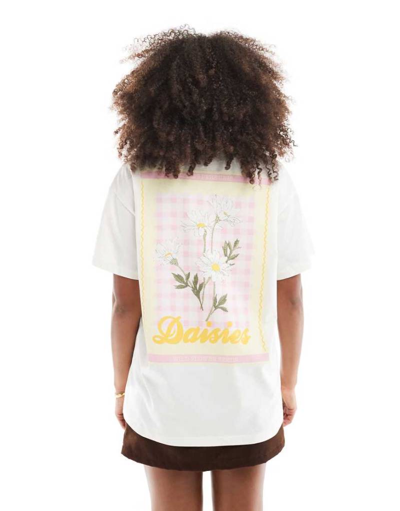 Miss Selfridge - Oversize-T-Shirt mit Gänseblümchenprint-Weiß von Miss Selfridge