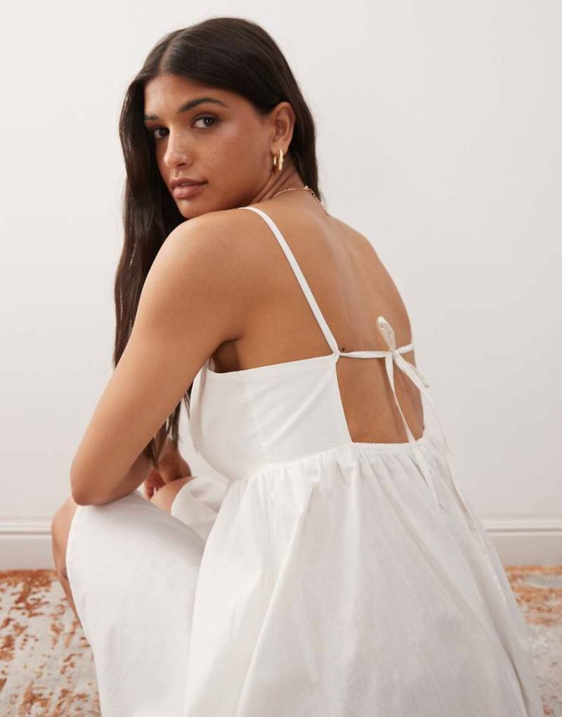 Miss Selfridge - Sommerkleid mit durchgehender Knopfleiste-Weiß von Miss Selfridge