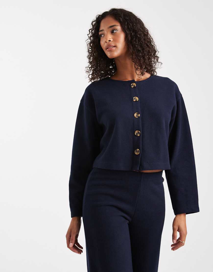 Miss Selfridge - Superweiche Strickjacke in Marineblau, Kombiteil von Miss Selfridge