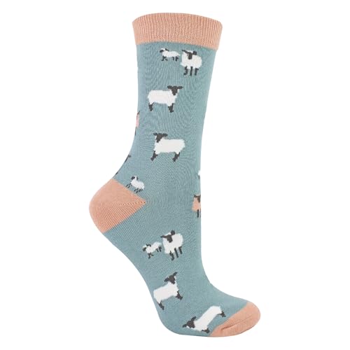 Miss Sparrow - Damen Socken mit Tieremotiv | Lustig Bambus Socken mit Bunt Animal Muster für Erwachsene von Miss Sparrow