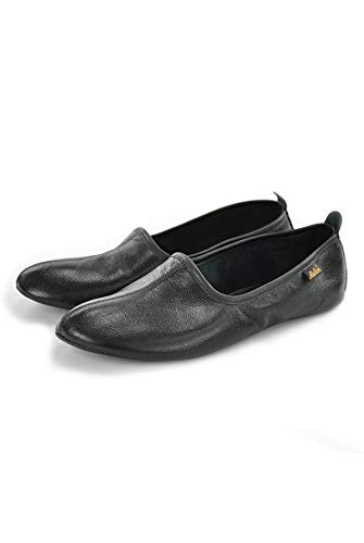 Miss Tesettür Echte Halal Leder handgemachte Schuhe für Tawaf und Umrah oder Haus, Hausschuhe, Islam Mest, Schwarz, Schuhgröße: US 6,5 (EU 38) von Miss Tesettür