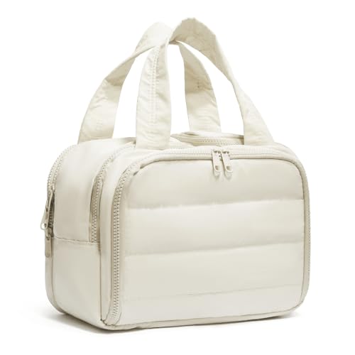 Puffer Reise-Kulturbeutel – große Kapazität 30 cm L Make-up-Organizer, 4 Fächer, wasserdichte Nass-/Trockentrennung, ultraleichtes Taslan-Gewebe – ideal für Geschäftsreisen, Fitnessstudio von Miss or Miss