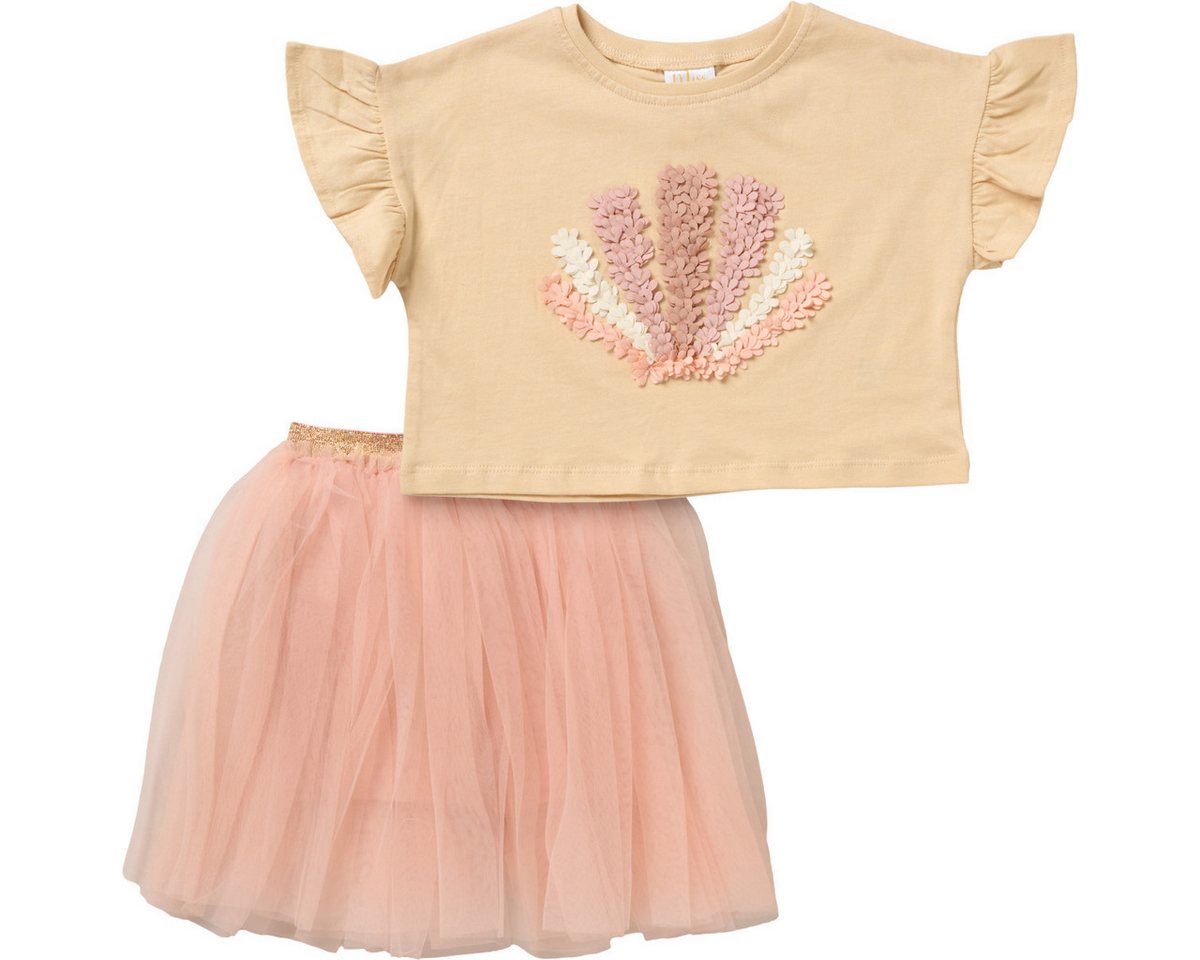 Miss Shirt & Rock Muschel Mädchen, Unisex Kinder (2-tlg) Kinderset, Kinder Outfit, Kinder T-Shirt, Kinderrock, Zweiteiler von Miss