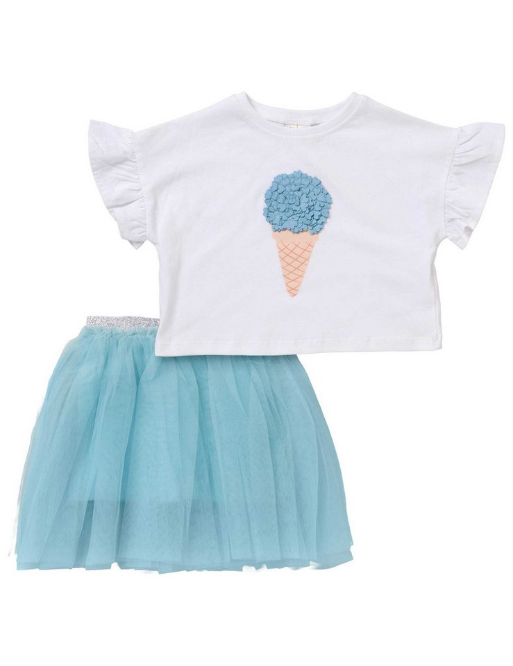 Miss T-Shirt Set Eis Rüschen, Pailletten (1-tlg) von Miss