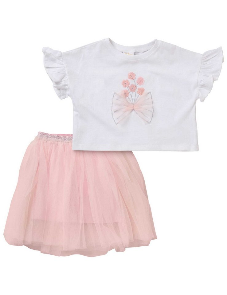 Miss T-Shirt Set Schleife, Blume Rüschen (1-tlg) von Miss