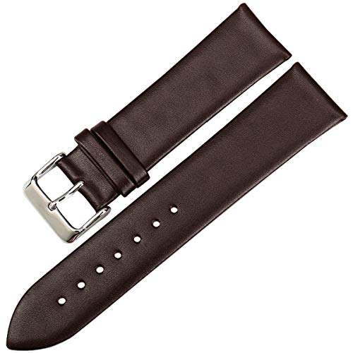 12mm-24mm Uhrenarmbänder Damenuhren-Zubehör Glattes Lederarmband, Dunkelbraun, 22mm 12mm-24mm Uhrenarmbänder Damenuhren-Zubehör Glattes Lederarmband, Dunkelbraun, 22mm von Miss99