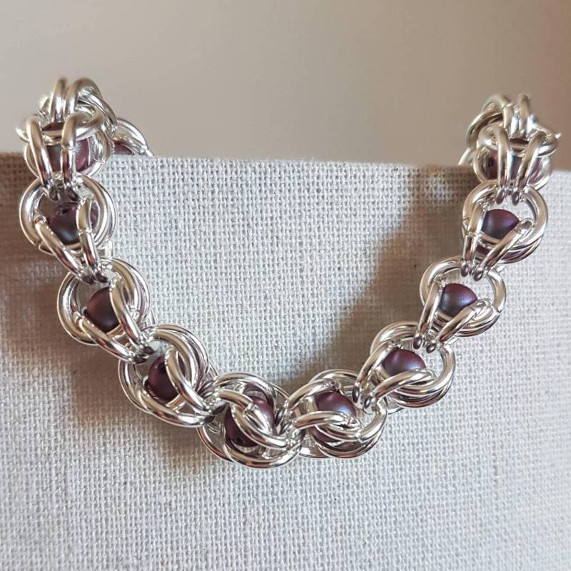 Swarovski Glasperlen Eingefangen Perlenarmband - Schwarz, Türkis Oder Rot von MissBJewellery