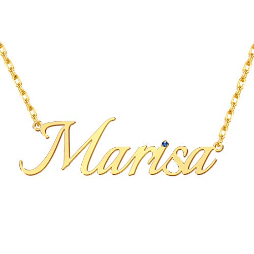 Halskette Mit Namen, Silber Personalisierte Kette,18K Rosegold/Gold Vergoldet Kette mit Name, Geschenk für Freuen, Herren, Freundin, Mutter, Schwester von MissChic