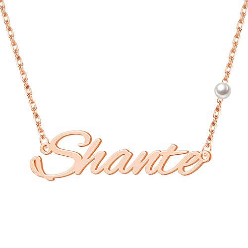 MissChic Kette mit Name, S925 Silber/Vergoldet/Rosé vergoldet Namenskette, Personalisierte Geschenke für Damen, Freundin, Freund, Mutter, Schwester,Baby von MissChic