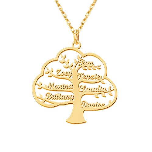 MissChic Namenskette, Diamant Namenskette,S925 Silber Personalisierte Kette,Gold Vergoldet Kette mit Name, Geschenk für Freuen, Herren, Freundin, Mutter, Schwester von MissChic