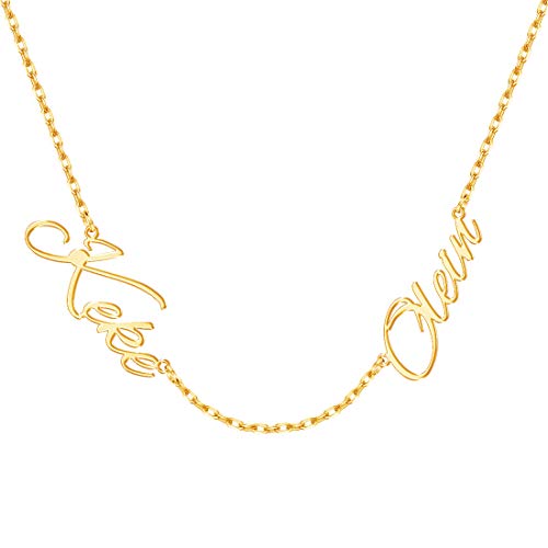 MissChic Namenskette, Silber Personalisierte Kette,18K Rosegold/Gold Vergoldet Kette mit Name, Geschenk für Freuen, Herren, Freundin, Mutter, Schwester von MissChic