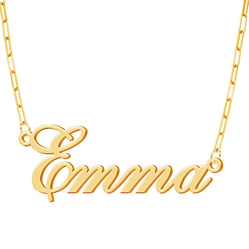 MissChic Namenskette, Silber Personalisierte Kette,18K Rosegold/Gold Vergoldet Kette mit Name, Geschenk für Freuen, Herren, Freundin, Mutter, Schwester von MissChic