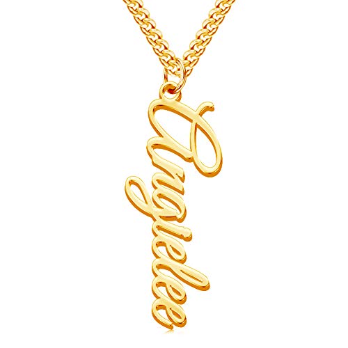 MissChic Namenskette, Silber Personalisierte Kette,18K Rosegold/Gold Vergoldet Kette mit Name, Geschenk für Freuen, Herren, Freundin, Mutter, Schwester von MissChic